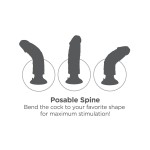 Телесный вибратор с мошонкой и съемной присоской 7  Vibrating Cock with Balls - 17,8 см