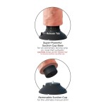 Телесный вибратор с мошонкой и съемной присоской 7  Vibrating Cock with Balls - 17,8 см
