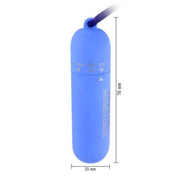 Голубая вибропуля Magic bullet - 7 см