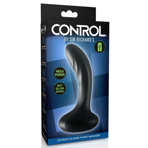 Черный массажер простаты Ultimate Silicone P-Spot Massager - 13,9 см