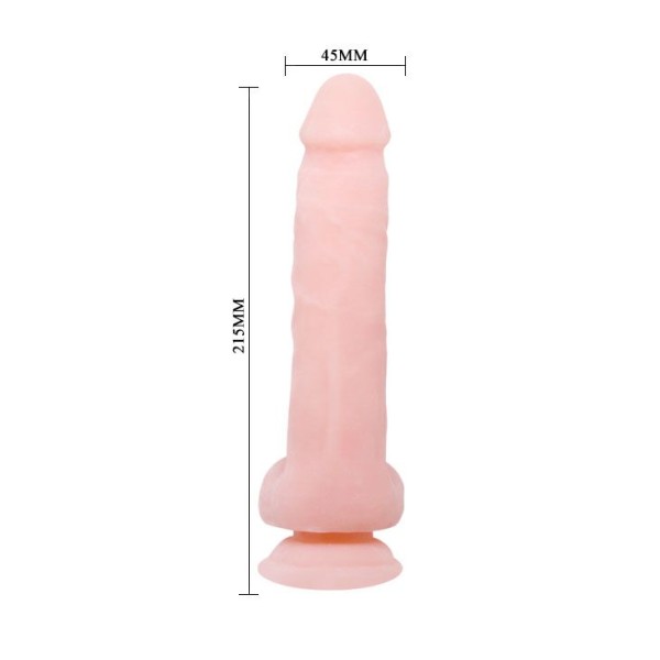 Телесный фаллоимитатор на присоске Super Dildo - 21,5 см