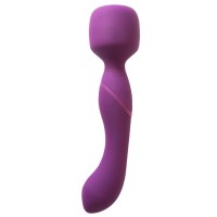 Фиолетовый двусторонний вибромассажер Heating Wand с нагревом - 22 см. Фиолетовый двусторонний вибромассажер Heating Wand с нагревом - 22 см.