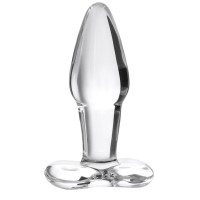 Стеклянная анальная втулка с ограничителем - 10,5 см. Стеклянная анальная втулка с ограничителем - 10,5 см.