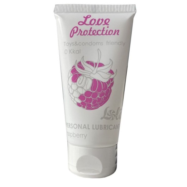 Лубрикант на водной основе с ароматом малины Love Protection Raspberry - 50 мл