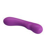 Фиолетовый силиконовый вибратор Elsa - 19 см