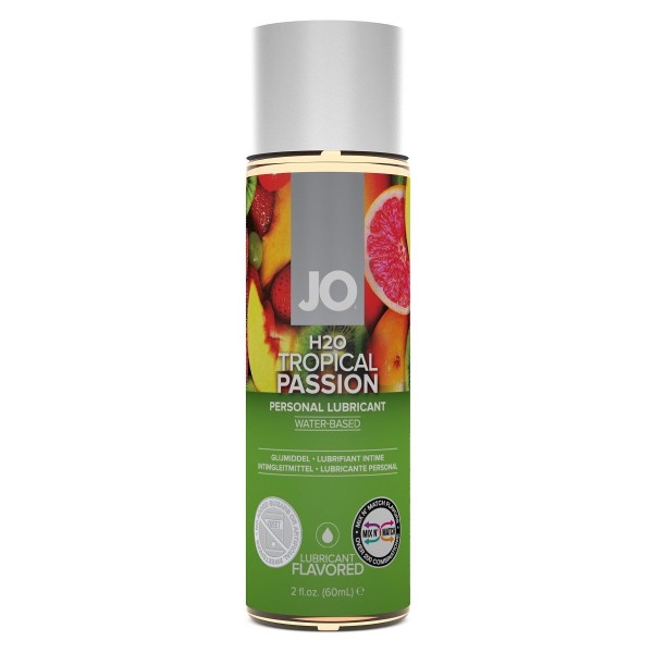 Лубрикант на водной основе с ароматом тропических фруктов JO Flavored Tropical Passion - 60 мл