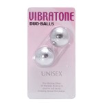 Серебристые шарики VIBRATONE DUO BALLS SILVER BLISTERCARD
