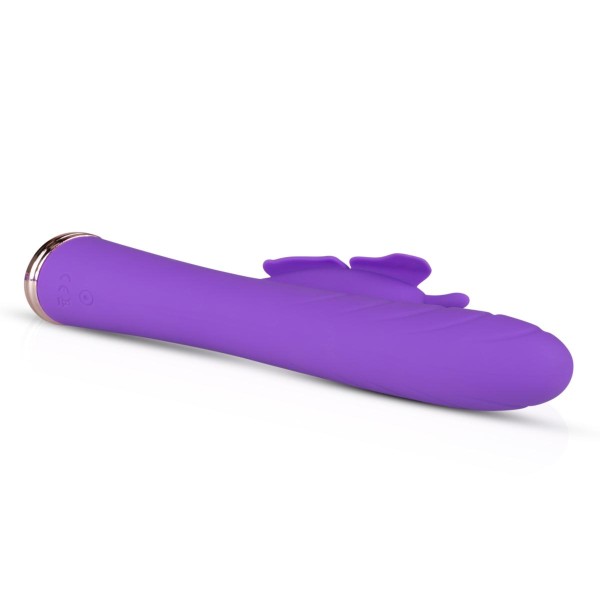 Фиолетовый вибратор-кролик The Princess Butterfly Vibrator - 20,5 см