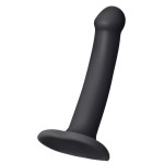 Черный фаллос на присоске Silicone Bendable Dildo S - 17 см