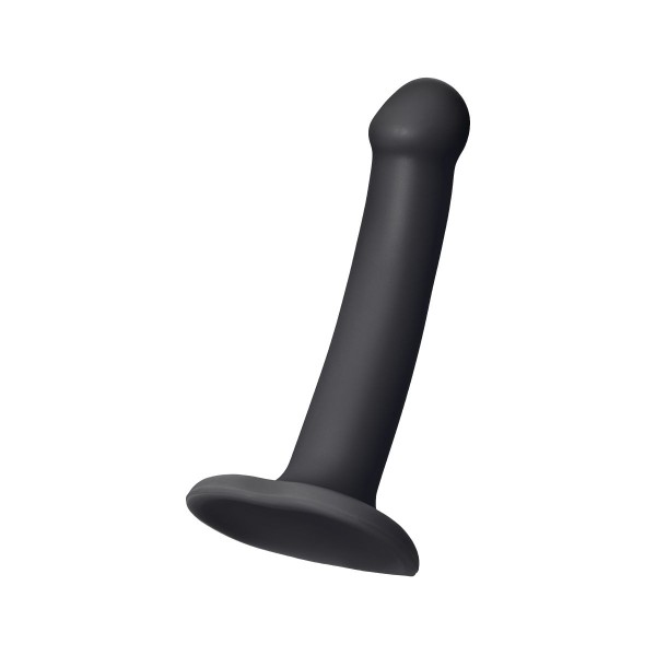 Черный фаллос на присоске Silicone Bendable Dildo S - 17 см