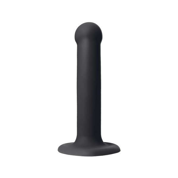 Черный фаллос на присоске Silicone Bendable Dildo S - 17 см