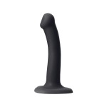 Черный фаллос на присоске Silicone Bendable Dildo S - 17 см