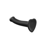 Черный фаллос на присоске Silicone Bendable Dildo S - 17 см