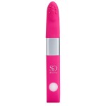 Ярко-розовый вибростимулятор Get Lucky USB Vibrator - 12 см