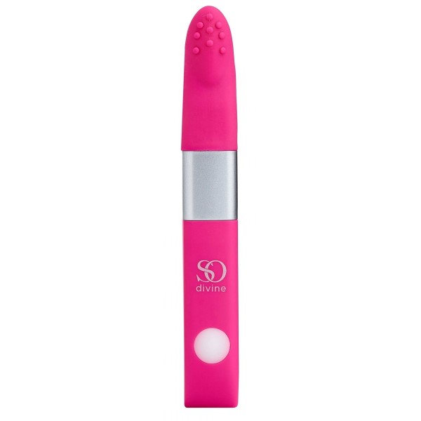 Ярко-розовый вибростимулятор Get Lucky USB Vibrator - 12 см