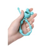 Мятная силиконовая анальная цепочка Froggy - 27,4 см