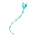 Мятная силиконовая анальная цепочка Froggy - 27,4 см