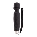 Черный мини-вибромассажер MINI WAND INTENSE POWER - 13,5 см