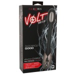 Черный гибкий вибромассажер с электростимуляцией Electro-Charge - 23,5 см