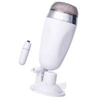 Мастурбатор-вагина в белой колбе с присоской и встраиваемой вибропулей Мастурбатор-вагина в белой колбе с присоской и встраиваемой вибропулей