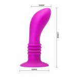 Анальный вибростимулятор Booty Passion на присоске - 12 см
