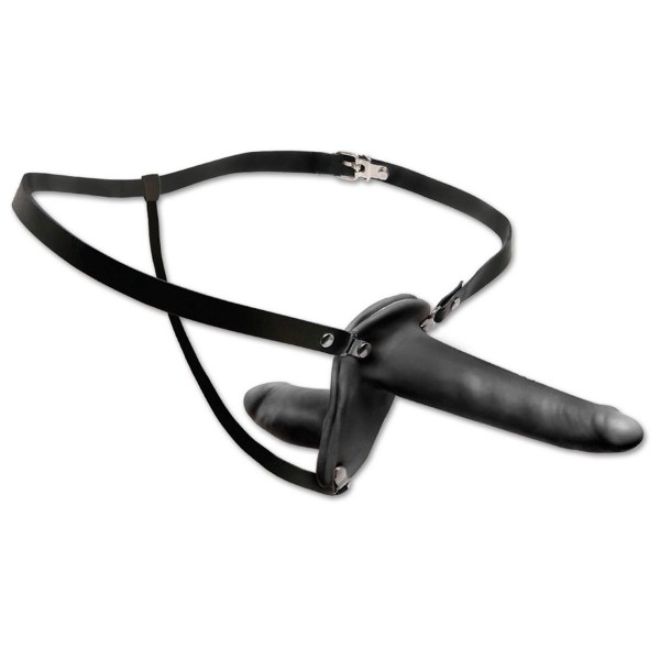 Женский страпон с вагинальной пробкой Double Penetrix Strap-on - 15 см