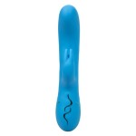 Голубой вибромассажер Insatiable G Inflatable G-Bunny с функцией расширения - 21 см