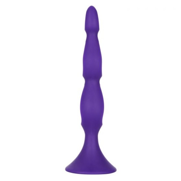 Фиолетовая анальная елочка Silicone Triple Probe - 14,5 см