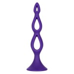Фиолетовая анальная елочка Silicone Triple Probe - 14,5 см
