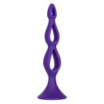 Фиолетовая анальная елочка Silicone Triple Probe - 14,5 см
