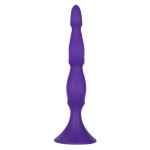 Фиолетовая анальная елочка Silicone Triple Probe - 14,5 см