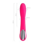 Розовый нереалистичный вибратор JOS Twig - 20,5 см