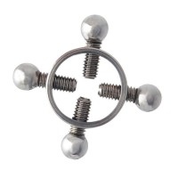 Серебристые зажимы для сосков на винтах Серебристые зажимы для сосков на винтах