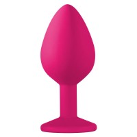 Средняя розовая анальная пробка Emotions Cutie Medium с чёрным кристаллом - 8,5 см. Средняя розовая анальная пробка Emotions Cutie Medium с чёрным кристаллом - 8,5 см.