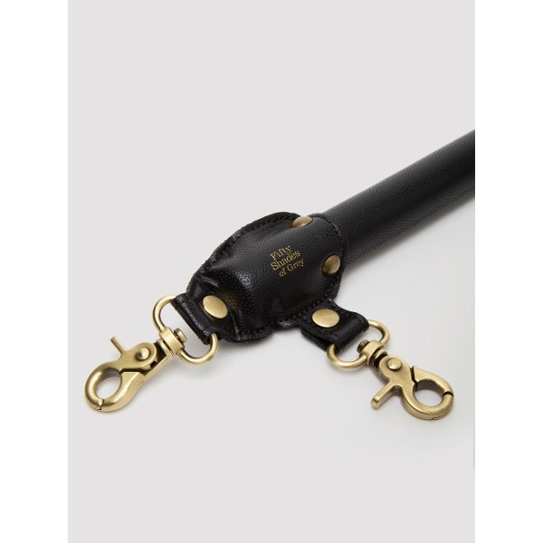Черная распорка для ног Bound to You Faux Leather Spreader Bar - 50,8 см