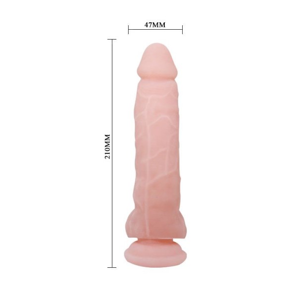 Телесный фаллоимитатор с присоской Super Dildo - 21 см