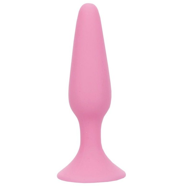 Розовая анальная пробка BEAUTIFUL BEHIND SILICONE BUTT PLUG - 11,4 см