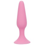 Розовая анальная пробка BEAUTIFUL BEHIND SILICONE BUTT PLUG - 11,4 см