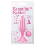 Розовая анальная пробка BEAUTIFUL BEHIND SILICONE BUTT PLUG - 11,4 см