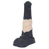 Чёрно-бежевый большой фаллос жеребца Коди - 25 см.