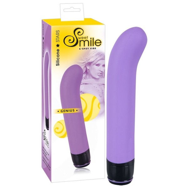 Фиолетовый вибратор G-точки Smile Genius - 20 см