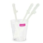 Светящиеся в темноте трубочки для напитков в виде пенисов Willy Straws - 9 шт
