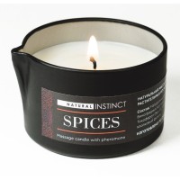 Массажная свеча с феромонами Natural Instinct SPICES - 70 мл. Массажная свеча с феромонами Natural Instinct SPICES - 70 мл.