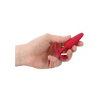 Красная анальная пробка для ношения Slim Butt Plug - 8,3 см