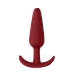 Красная анальная пробка для ношения Slim Butt Plug - 8,3 см