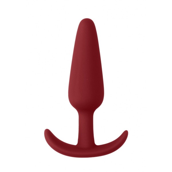 Красная анальная пробка для ношения Slim Butt Plug - 8,3 см