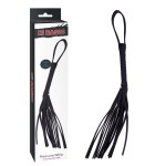 Чёрная кожаная плеть Pleasure Whip - 72 см