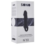 Чёрная насадка с подхватом Stretchy Penis Extension No33