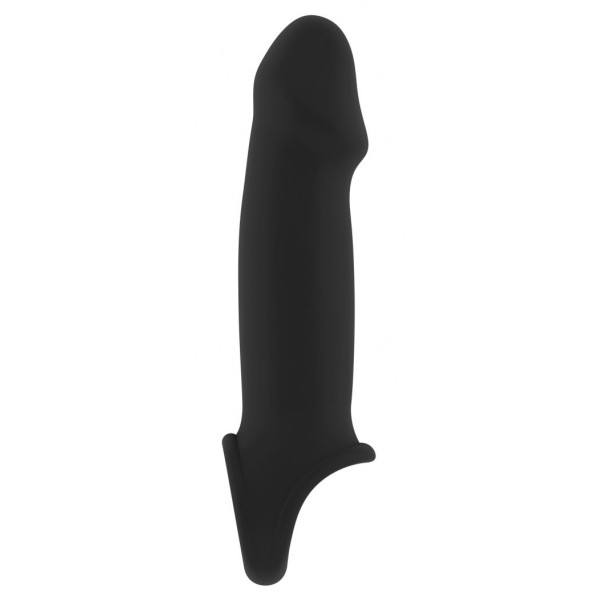 Чёрная насадка с подхватом Stretchy Penis Extension No33