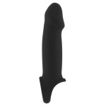 Чёрная насадка с подхватом Stretchy Penis Extension No33